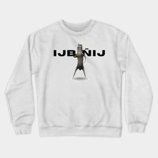 ijbiñij wolf dancing meme 3d animation Crewneck Sweatshirt